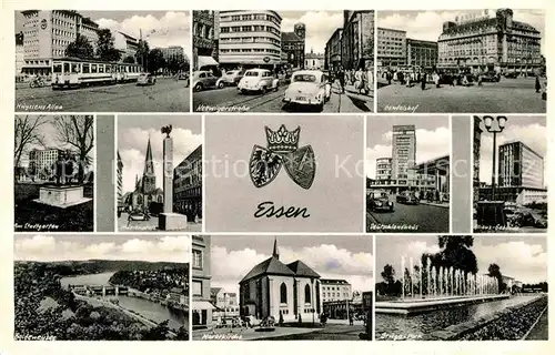 AK / Ansichtskarte Essen Ruhr Huyssen Allee Kettwigerstrasse Handelshof Deutschlandhaus Stadtgarten Kat. Essen