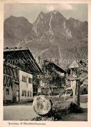 AK / Ansichtskarte Grainau St. Wendelinbrunnen Kat. Grainau