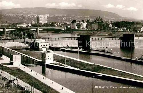 AK / Ansichtskarte Koblenz Rhein Moselschleuse Kat. Koblenz