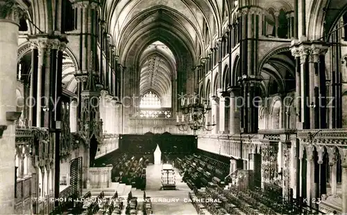 AK / Ansichtskarte Canterbury UK Cathedral the choir looking west Valentines Postcard Kat. Canterbury