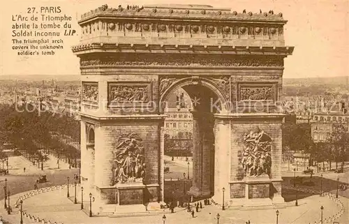 AK / Ansichtskarte Paris L`Arc de Triomphe Kat. Paris