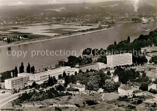 AK / Ansichtskarte Bonn Rhein Fliegeraufnahme mit Bundeshaus Kat. Bonn