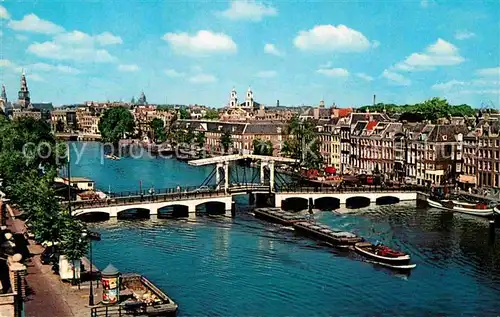 AK / Ansichtskarte Amsterdam Niederlande Magere Brug over de Amstel Magere Bruecke Kat. Amsterdam