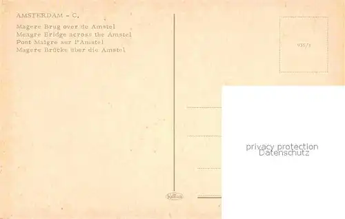 AK / Ansichtskarte Amsterdam Niederlande Magere Brug over de Amstel Magere Bruecke Kat. Amsterdam
