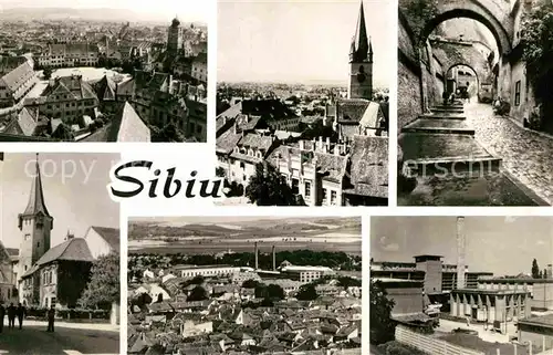 AK / Ansichtskarte Sibiu Hermannstadt Teilansichten Kirche Gasse Kat. Sibiu