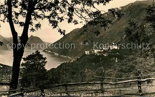 AK / Ansichtskarte Valsolda Como Lombardei Castello con veduta Monte San Salvatore Kat. Valsolda