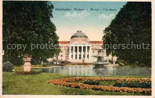 AK / Ansichtskarte Wiesbaden Kurhaus Kursaal Casino Kat. Wiesbaden