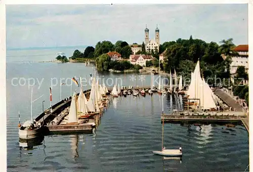 AK / Ansichtskarte Friedrichshafen Bodensee Yachthafen Schlosskirche Kat. Friedrichshafen