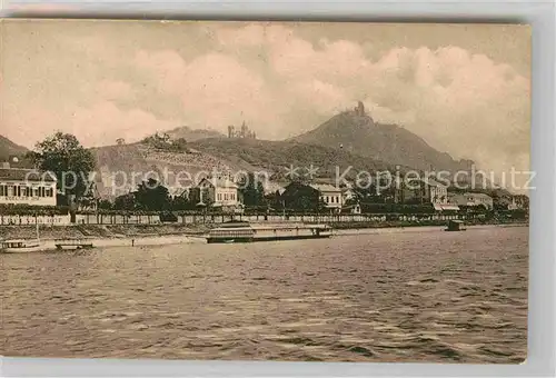 AK / Ansichtskarte Koenigswinter Rhein mit Drachenfels und Drachenburg