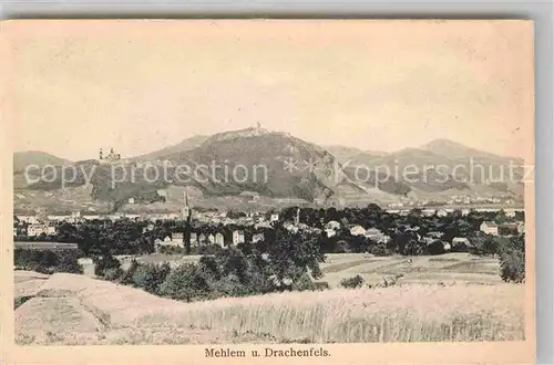 AK / Ansichtskarte Mehlem Bonn Panorama mit Drachenfels Kat. Bonn