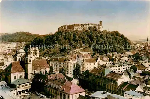 AK / Ansichtskarte Ljubljana Stadtbild mit Burg Kat. Ljubljana