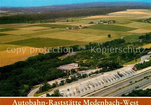 AK / Ansichtskarte Medenbach Taunus Autobahn Raststaette Medenbach West Fliegeraufnahme Kat. Wiesbaden