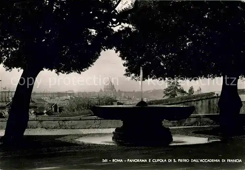 AK / Ansichtskarte Roma Rom Panorama e Cupola di s. Pietro dall Accademia di Francia Kat. 