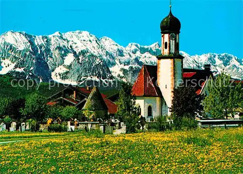 AK / Ansichtskarte Wallgau mit Jakobskirche Kat. Wallgau