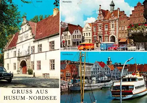 AK / Ansichtskarte Husum Nordfriesland Schloss Schiffbruecke Marktplatz Kat. Husum