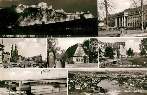 AK / Ansichtskarte Koblenz Rhein Ehrenbreitenstein Schloss Weindorf Am Plan Moselbruecke Panorama  Kat. Koblenz