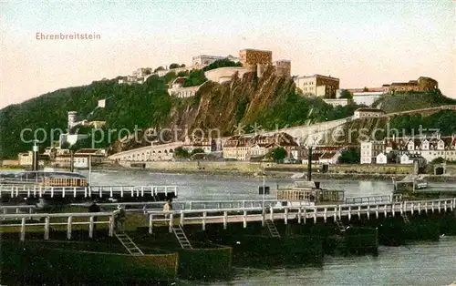 AK / Ansichtskarte Ehrenbreitstein Festung Schiffsbruecke Kat. Koblenz