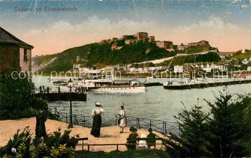 AK / Ansichtskarte Koblenz Rhein Festung Ehrenbreitstein Schiffsbruecke Kat. Koblenz