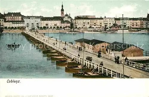 AK / Ansichtskarte Koblenz Rhein Schiffsbruecke Kat. Koblenz