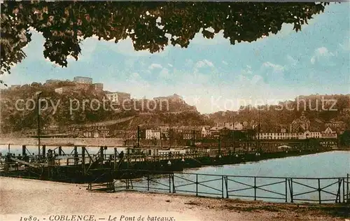 AK / Ansichtskarte Koblenz Rhein Schiffsbruecke Kat. Koblenz