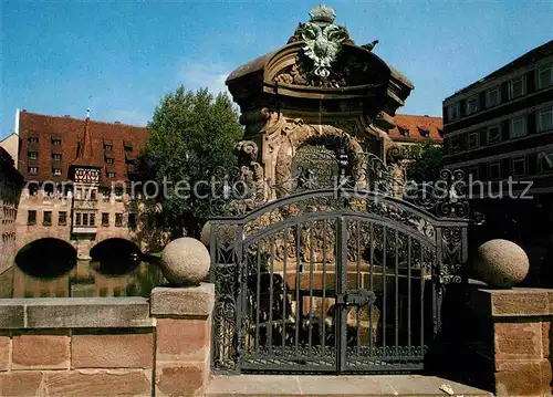 AK / Ansichtskarte Nuernberg Heilig Geist Spital Museumsbruecke Denkmalaufbauten um 1700 Kat. Nuernberg