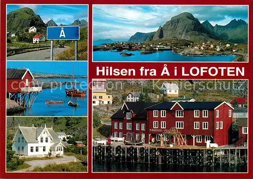 AK / Ansichtskarte Lofoten Panorama Hafen Hotel