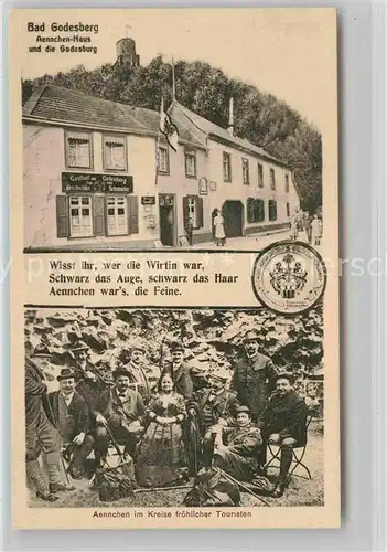 AK / Ansichtskarte Bad Godesberg Aennchen Haus Godesburg Lindenwirtingedicht Kat. Bonn