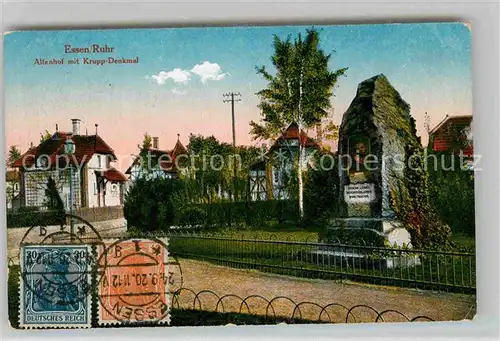 AK / Ansichtskarte Essen Ruhr Altenhof Krupp Denkmal Kat. Essen