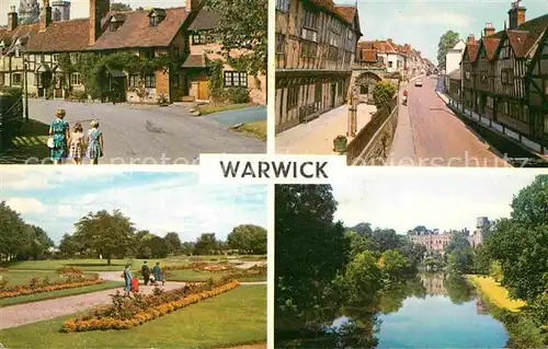 AK / Ansichtskarte Warwick Warwick Castle from bridge end High Street Pleasure Gardens Kat. Warwick