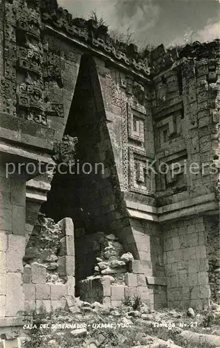 AK / Ansichtskarte Uxmal Yucatan Casa del Gobernador Ruinen Stadt der Maya Kat. Merida