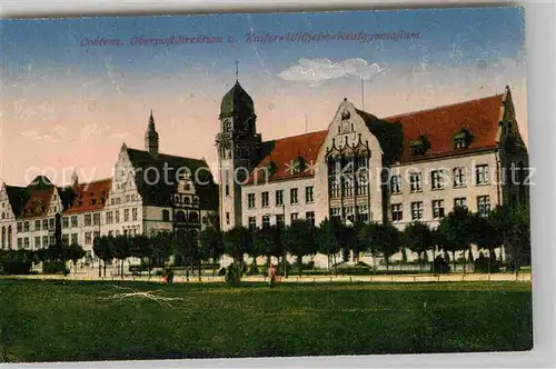 AK / Ansichtskarte Koblenz Rhein Oberpostdirektion Kaiser Wilhelm Realgymnasium Kat. Koblenz