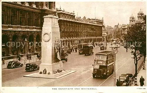 AK / Ansichtskarte London The Cenotaph and Whitehall Doppeldeckerbus Kat. City of London