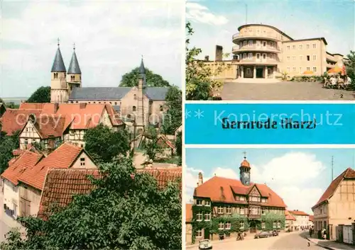 AK / Ansichtskarte Gernrode Harz Spittelplatz FDGB Erholungsheim Fritz Heckert Rathaus Kat. Gernrode Harz