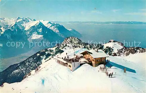 AK / Ansichtskarte Leysin Fliegeraufnahme Alpes de Savoie er le Lac Leman Kat. Leysin