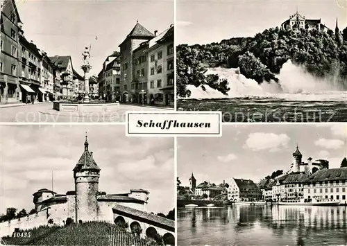 AK / Ansichtskarte Schaffhausen SH Rheinfall Munot Rheinpartie Kat. Schaffhausen