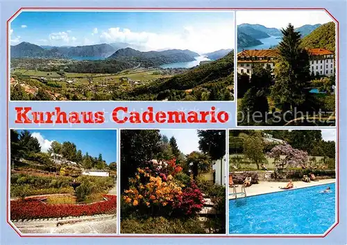 AK / Ansichtskarte Cademario Kurhaus Panorama Park Swimmingpool Kat. Cademario