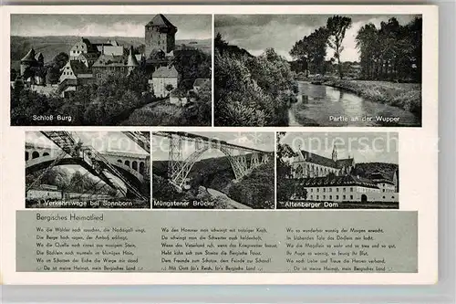 AK / Ansichtskarte Solingen Schloss Burg Wupper Sonnborn Muengstener Bruecke Altenberger Dom Kat. Solingen