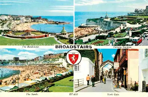 AK / Ansichtskarte Broadstairs Bandstan Victoria Gardens York Gate Sands Kat. Grossbritannien