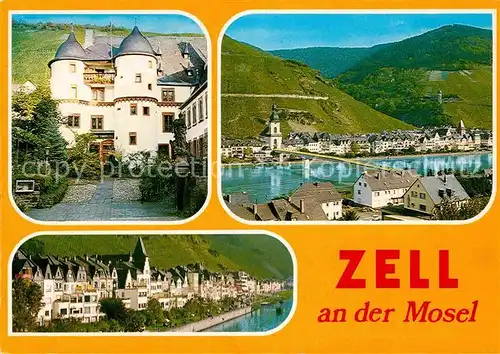 AK / Ansichtskarte Zell Mosel Moselpartie Schloss Kat. Zell (Mosel)