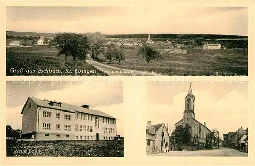 AK / Ansichtskarte Eschbach Usingen Gesamtansicht Neue Schule Kirche  Kat. Usingen