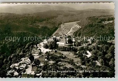 AK / Ansichtskarte Solingen Schloss Burg Luftaufnahme Kat. Solingen