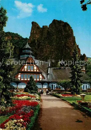 AK / Ansichtskarte Bad Muenster Stein Ebernburg Badhaus Parkanlagen Rheingrafenstein Kat. Bad Muenster am Stein Ebernburg