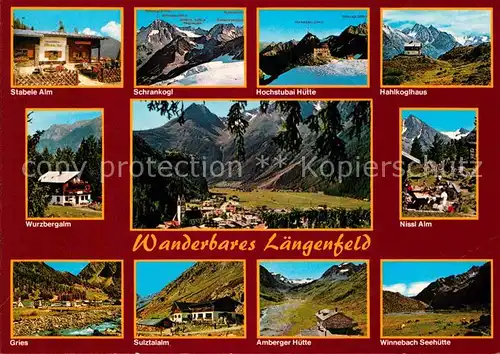 AK / Ansichtskarte Laengenfeld Oetztal Stabele Alm Wurzbergalm Gries Panorama Nissl Alm Kat. Laengenfeld