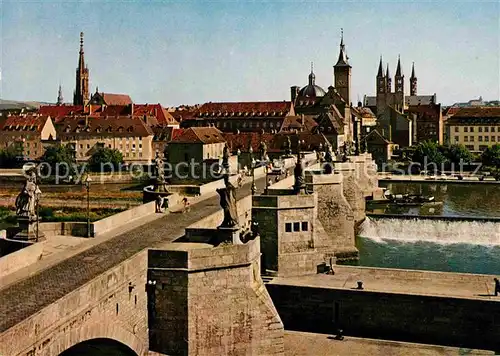 AK / Ansichtskarte Wuerzburg Alte Mainbruecke Kat. Wuerzburg