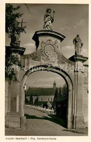 AK / Ansichtskarte Eberbach Rheingau Kloster Sandsteinportal Kat. Eltville am Rhein