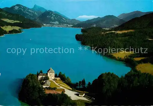 AK / Ansichtskarte Hof Salzburg Hotel Schloss Fuschl Fliegeraufnahme Kat. Hof bei Salzburg