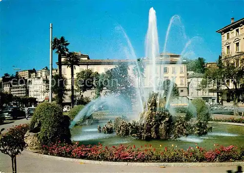 AK / Ansichtskarte Lugano TI Fontana Piazza Manzoni Kat. Lugano