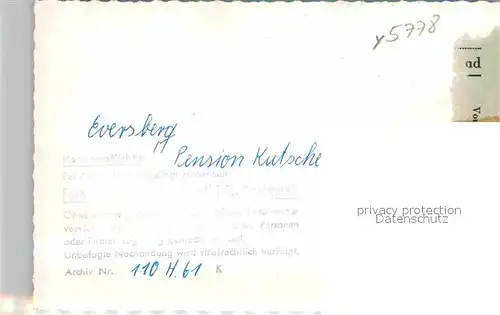 AK / Ansichtskarte Eversberg Pension Kutsche Kat. Meschede