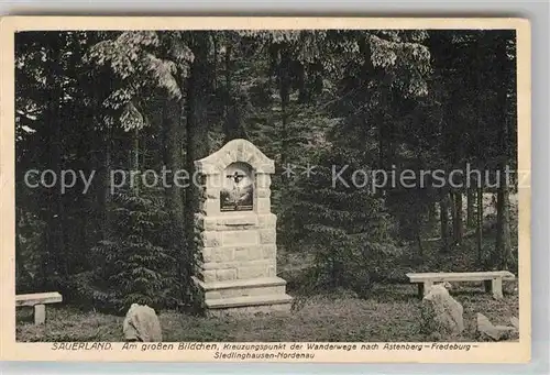 AK / Ansichtskarte Winterberg Hochsauerland Grosses Bildchen Kreuzungspunkt Wanderwege Kat. Winterberg