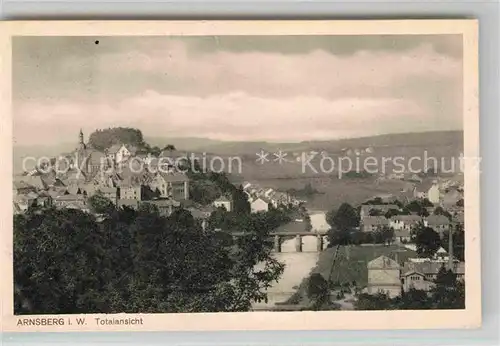 AK / Ansichtskarte Arnsberg Westfalen Panorama Kat. Arnsberg